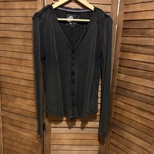 Pilcro Black Long Sleeve Top